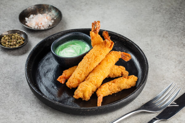 Королевские креветки в кляре 